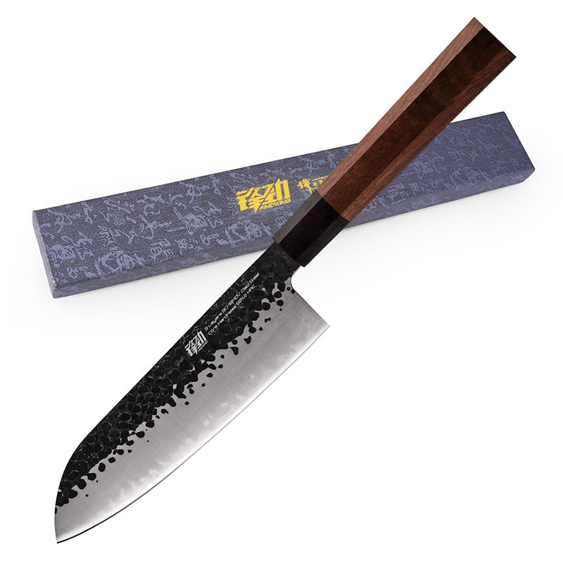 Couteau Japonais Santoku brut de forge