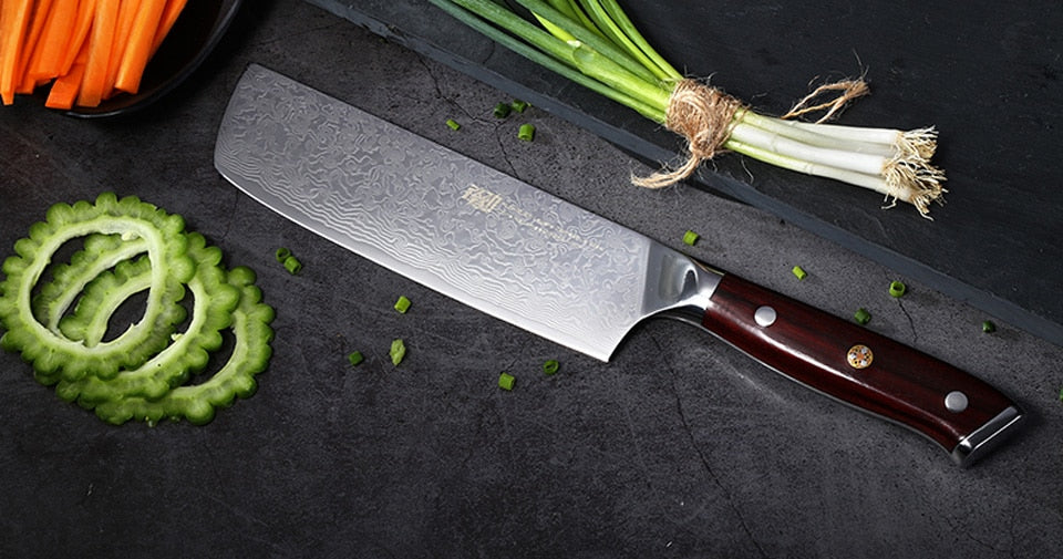 Couteau Japonais Damas Nakiri bocho